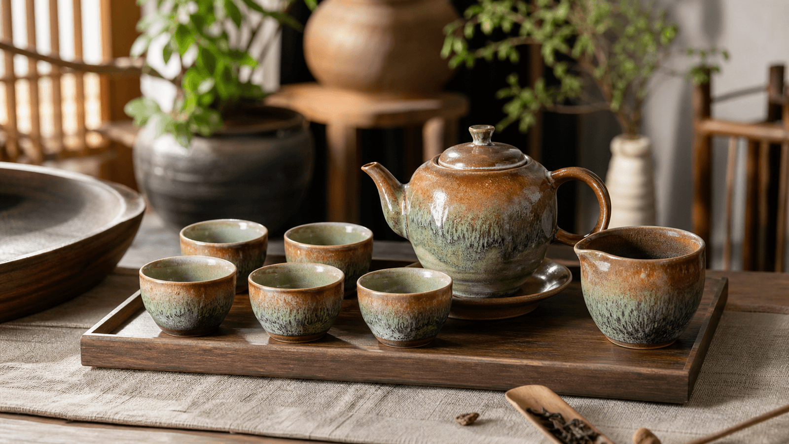 Bộ Ấm Chén Hỏa Biến: Cách Chọn Theo Men, Dáng Và Thói Quen Uống Trà