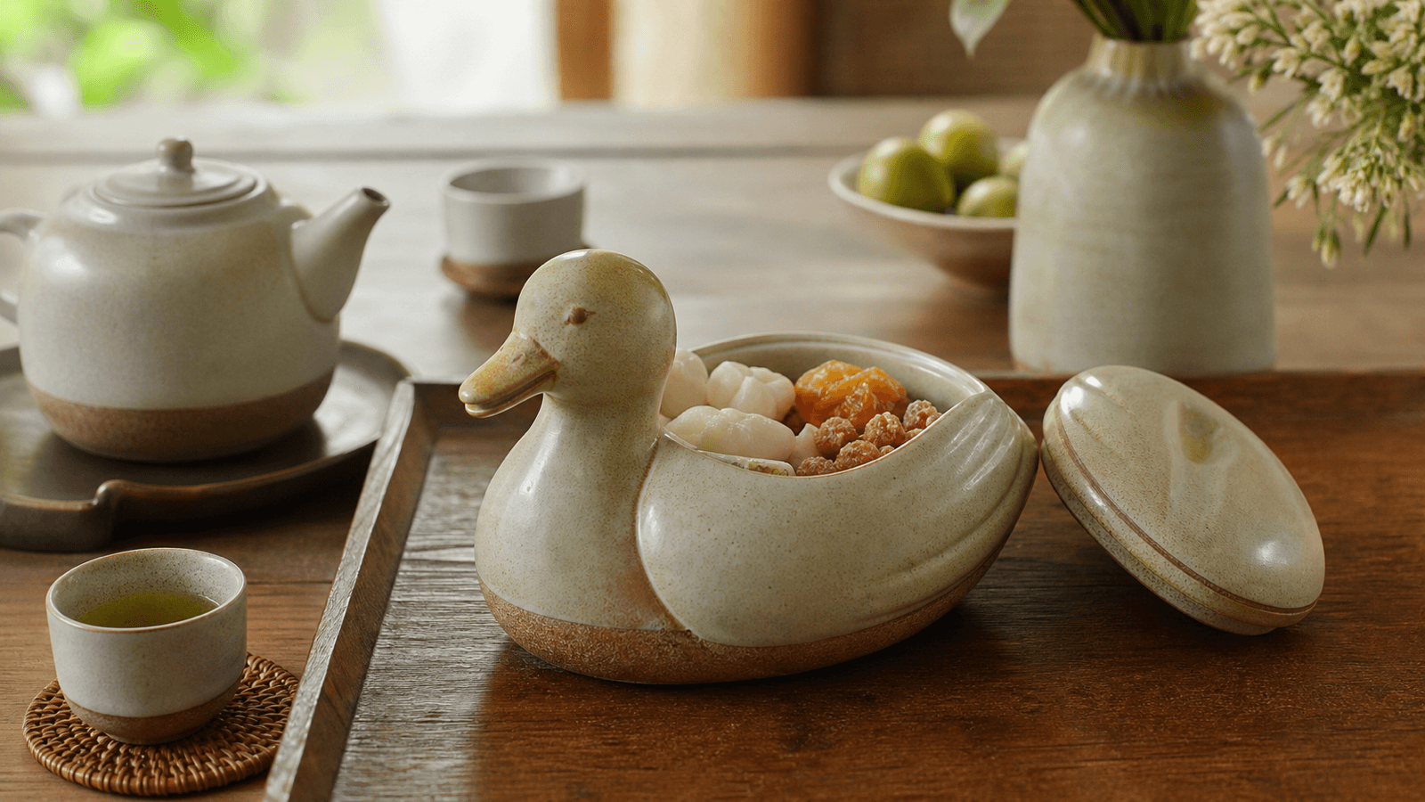 Hộp Đựng Mứt Bánh Kẹo Hình Vịt: Cách Chọn Và Bày Gọn